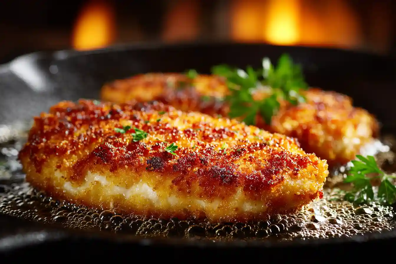Frying Chick-fil-A sandwich chicken breast in skillet