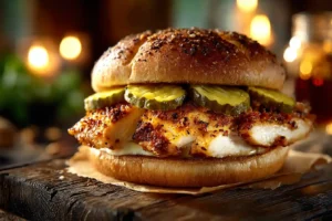 spicy chicken sandwich calories with crispy fried chicken breast