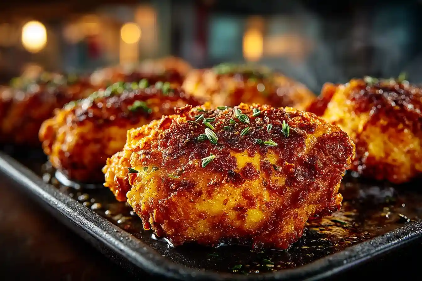 broasted chicken coating step