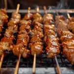Grilled BBQ Chicken Skewers