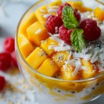 Mango Coconut Protein Overnight Oats
