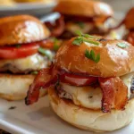 Mini Kentucky Hot Brown Sliders Recipe: Turkey & Cream Cheese Delight