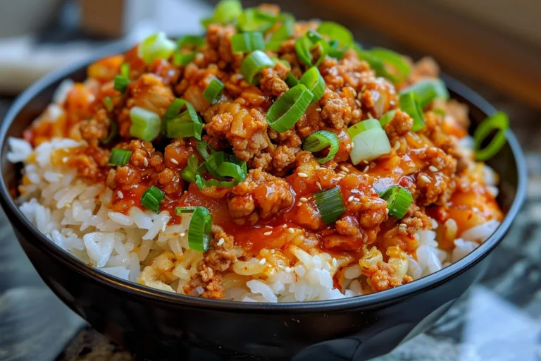 Spicy Ground Chicken Rice Bowl: Quick and Flavorful Recipe