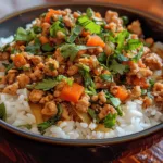 Garlic Ginger Ground Chicken Stir Fry in 25 Minutes