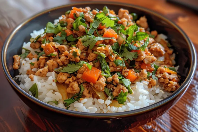 Garlic Ginger Ground Chicken Stir Fry in 25 Minutes