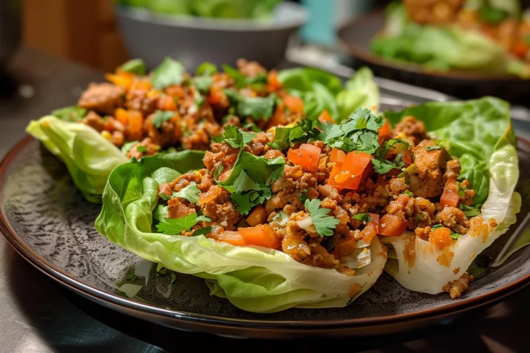 Ground Chicken Taco Lettuce Cups: Healthy, Flavorful Bites