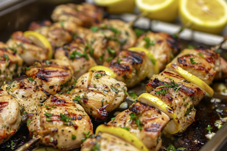 Grilled Lemon Herb Chicken Skewers