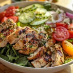 Mediterranean Chicken Salad Bowl | A Flavorful Healthy Meal
