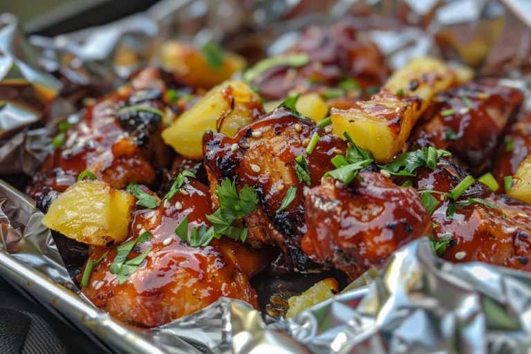BBQ Chicken Pineapple Foil Packets