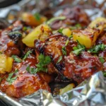 BBQ Chicken Pineapple Foil Packets