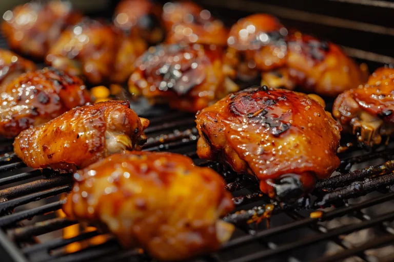 Sweet & Spicy Hot Honey Chicken Thighs BBQ Style