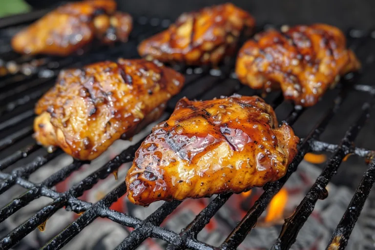 Easy Hot Honey Chicken Thighs on the Grill