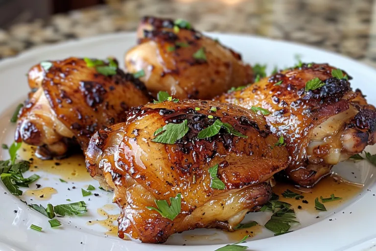 Juicy Hot Honey Chicken Thighs with Garlic Marinade