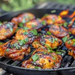 Hot Honey Chicken Thighs: Skillet-Sear and Grill Recipe