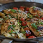 One Pan Light Tuscan Chicken Dinner