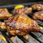 Hot Honey Grilled Chicken Thighs With Crispy Skin