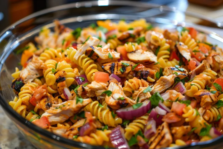 BBQ Chicken Pasta Salad for Summer Cookouts