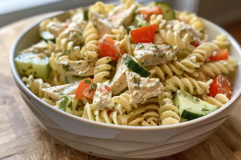 Healthy Greek Yogurt Chicken Pasta Salad