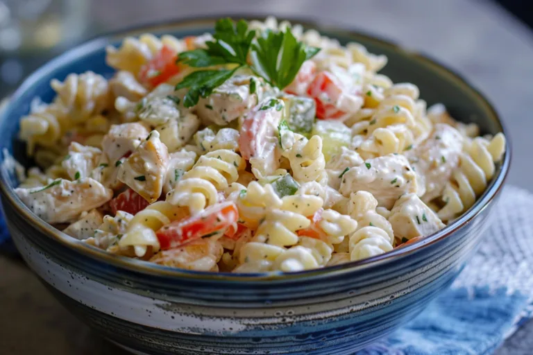 Creamy Chicken Pasta Salad with Ranch Dressing