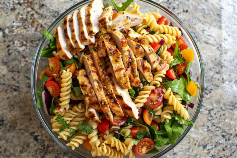 Italian Chicken Pasta Salad with Vinaigrette