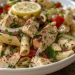 Lemon Herb Chicken Pasta Salad with Zesty Olive Oil