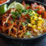 Elote Chicken Bowl with Cilantro Lime Rice