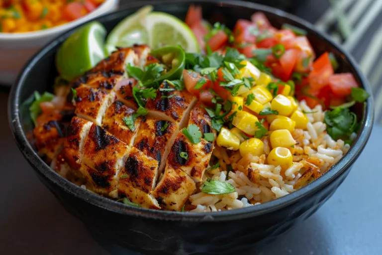 Elote Chicken Bowl with Cilantro Lime Rice