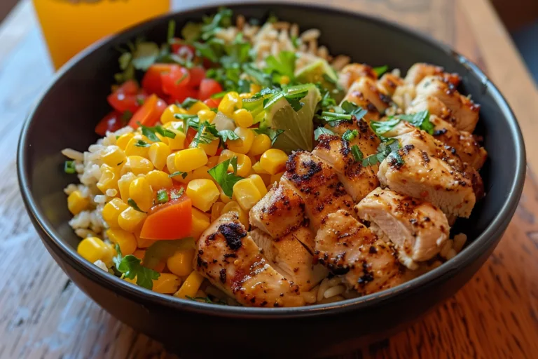 Garlic Lime Street Corn Chicken Bowl