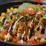 Street Corn Chicken Fiesta Rice Bowl: Flavorful Mexican-Inspired Dish