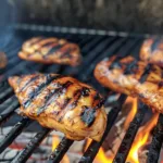 Grilled Chicken Dinner with Mashed Potatoes and Gravy