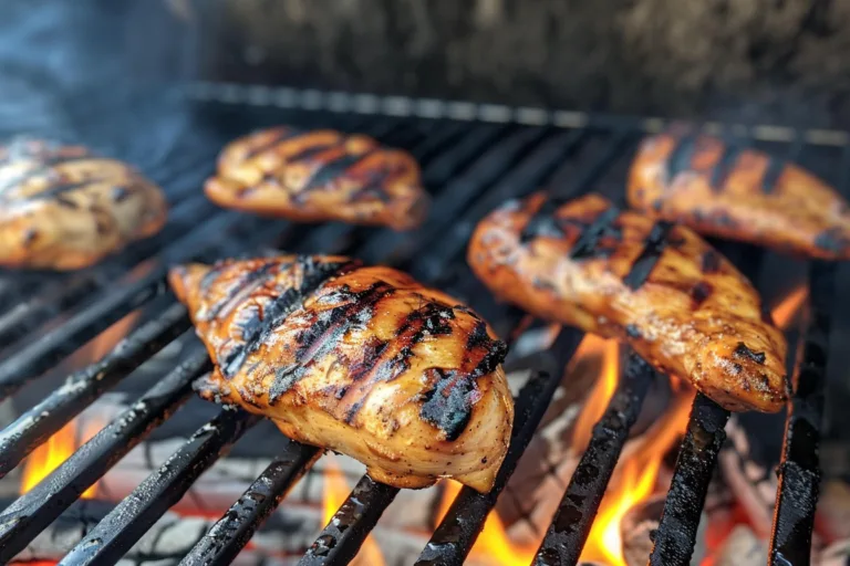Grilled Chicken Dinner with Mashed Potatoes and Gravy