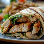 Grilled Chicken Wrap with Avocado and Sauce