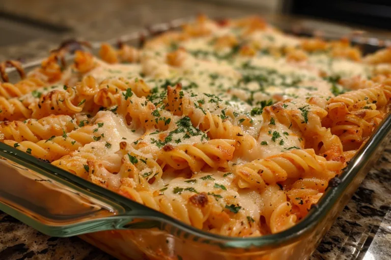 One Pan Chicken Parmesan Pasta Bake Recipe