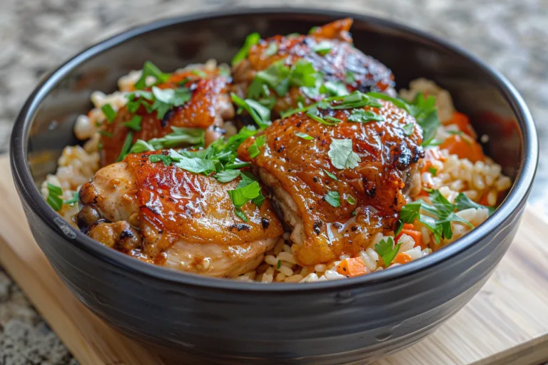 One Pot Chicken Thighs and Rice: Flavorful Simplicity in Every Bite