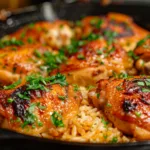 Garlic Rice Chicken Thigh Skillet: Flavor-Packed One-Pan Meal