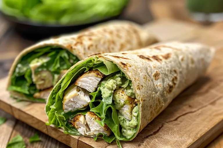 High Protein Chicken Caesar Wrap with Greek Yogurt Recipe