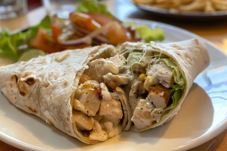 Chicken Caesar Wrap with Ground Chicken and Parmesan Cheese