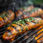 Smoked Chicken Breasts with Herb Butter