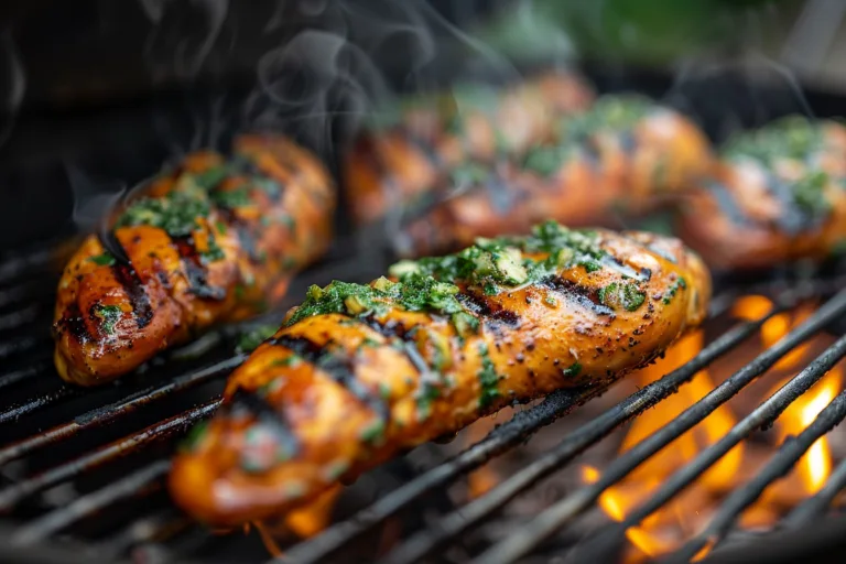 Smoked Chicken Breasts with Herb Butter