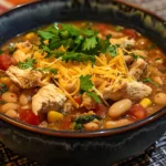 High Protein White Chicken Chili Bowl