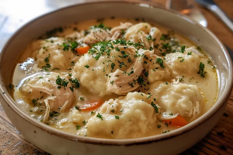 Homemade Chicken and Dumplings from Scratch