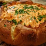 Buffalo Chicken Dip Stuffed Bread Bowl Recipe