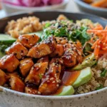 Spicy Hot Honey Chicken Quinoa Bowl