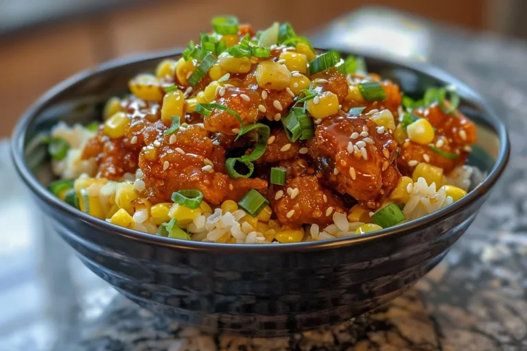 Hot Honey Chicken Street Corn Bowl: Sizzling Sweet & Spicy Delight
