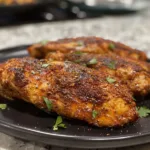 Spicy Cajun Air Fryer Chicken Breast with Crispy Skin | Easy Recipe
