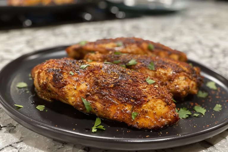 Spicy Cajun Air Fryer Chicken Breast with Crispy Skin | Easy Recipe