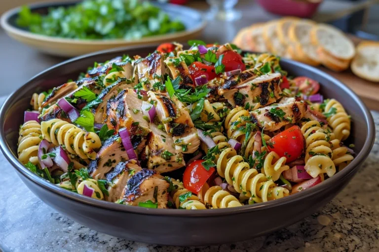 Mediterranean Chicken Pasta Salad Recipe | Quick & Flavorful