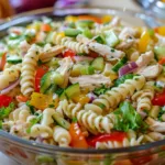 Fresh Veggie Chicken Pasta Salad