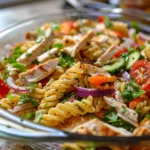 High Protein Chicken Pasta Salad for Satiety