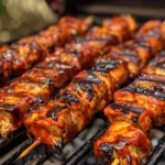 Grilled BBQ Chicken Skewers for Father’s Day